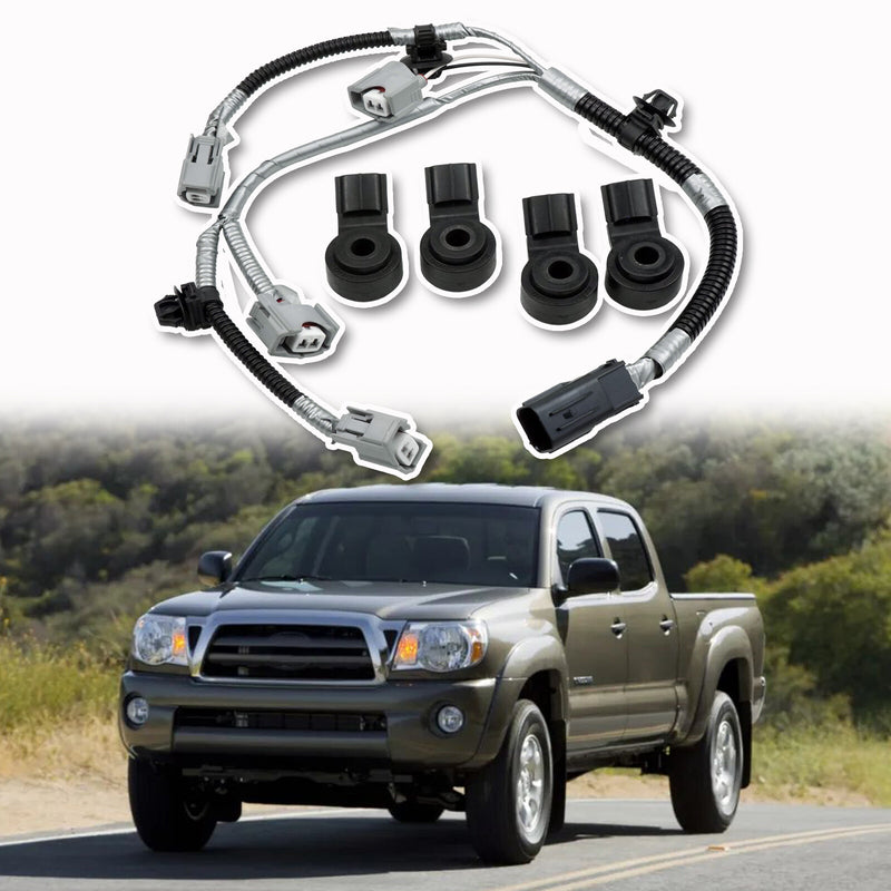 DURAFORCE 4x Wiring Harness Kit & Engine Knock Sensor For 07-20 Sequoia Tundra 5.7L