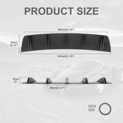 DURAFORCE For 2013-2017 Honda Accord 10 Fins Rear Bumper Diffuser Spoiler Lip Splitter