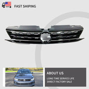 DURAFORCE FiIT 2015-2018 VW MK6 JETTA MESH HEX HONEYCOMB UPPER GRILLE GRILL W/CHROME TRIM
