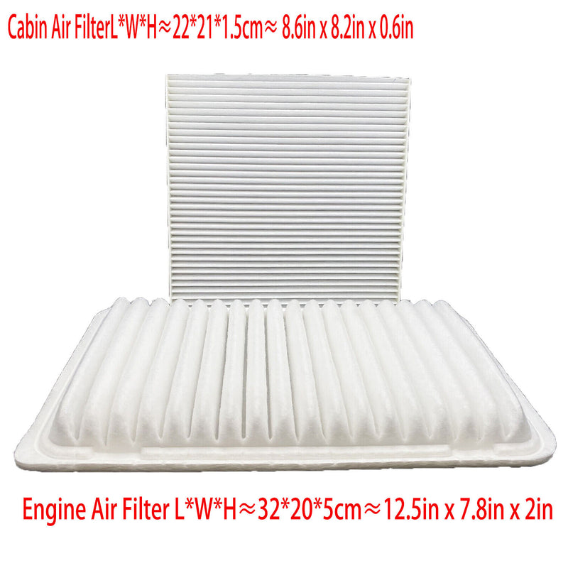 DURAFORCE Engine+ Cabin Air Filter For Toyota Sienna 3.5L(2007-09) 3.3L(04-2006) Combo Set