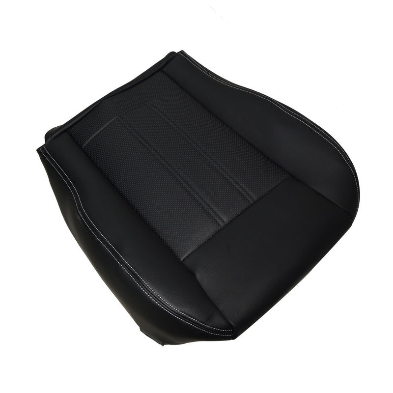 DURAFORCE Driver Side Bottom Seat Cover Black White Seam For 2008-2020 Dodge Grand Caravan
