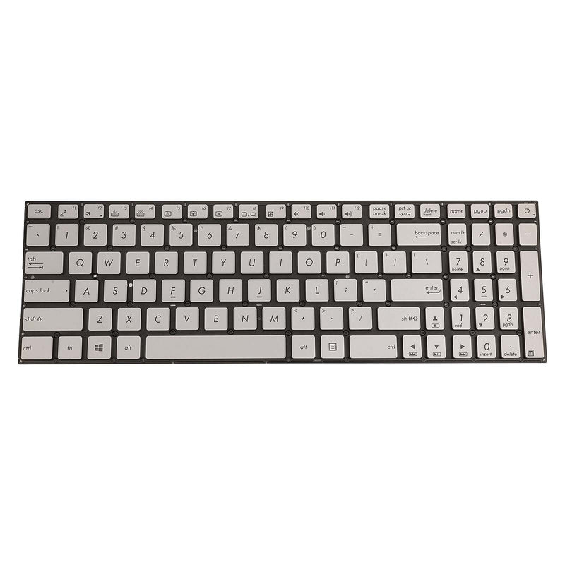 DURAFORCE USKeyboard Silver 0KNB0-662LUS00 AEBK5U00030 for Asus ZenBookPro UX501JW UX501VW
