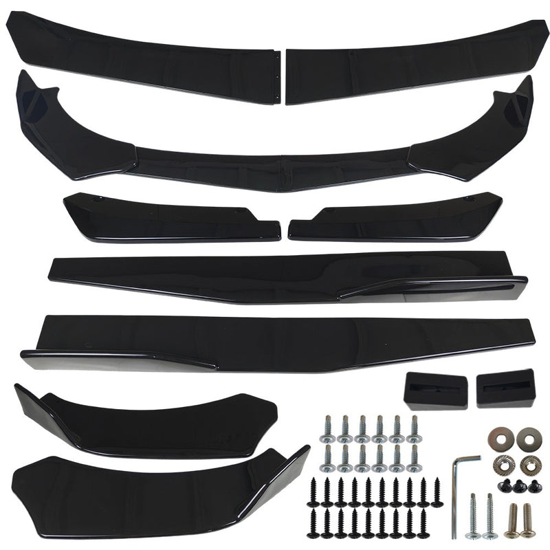DURAFORCE Front Bumper Lip Spoiler Splitter Body Kit Blk For HONDA ACCORD Coupe Sedan Car