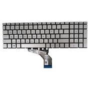 DURAFORCE Silver Keyboard For HP 15s-dy 15s-dy2000 15s-dy2073dx 15s-dy2046ms 15s-dy2xxx US