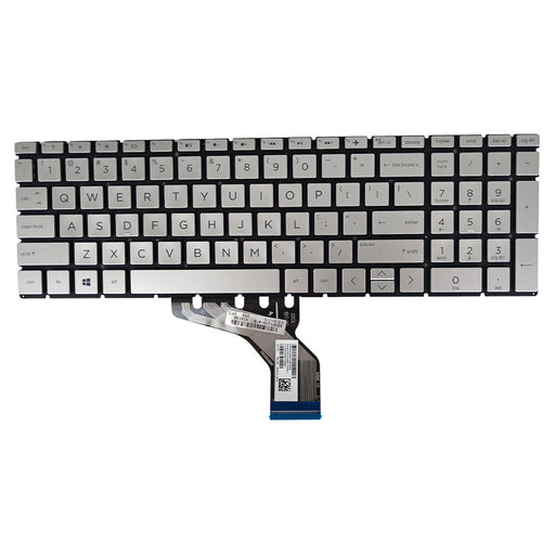 DURAFORCE Silver Keyboard For HP 15s-dy 15s-dy2000 15s-dy2073dx 15s-dy2046ms 15s-dy2xxx US