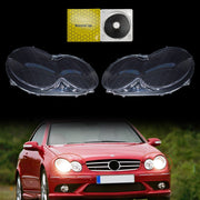 DURAFORCE A Pair Headlight Lens Cover Clear L+R For Mercedes Benz CLK C209 W209 2005-2009