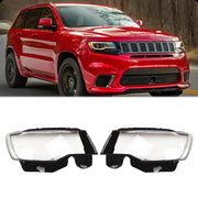 DURAFORCE LEFT+RIGHT Headlight Headlamp Lens Cover For Jeep Grand Cherokee 2014-19