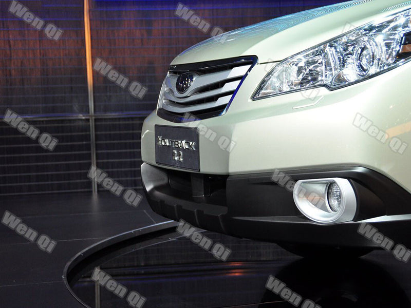 DURAFORCE Silver Fog Lights Lamps Cover Trim Ring for 2010-2012 for Subaru Outback 2PCS