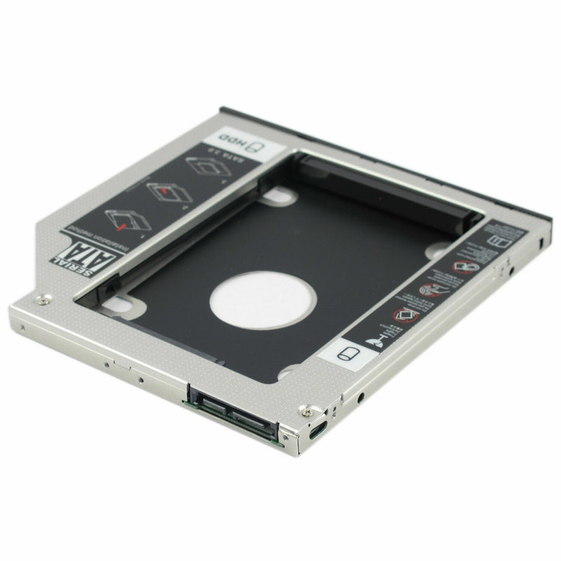 DURAFORCE 12.7mm Universal for SATA 2nd HDD SSD Hard Drive Caddy CD/DVD-ROM Optical Bay US