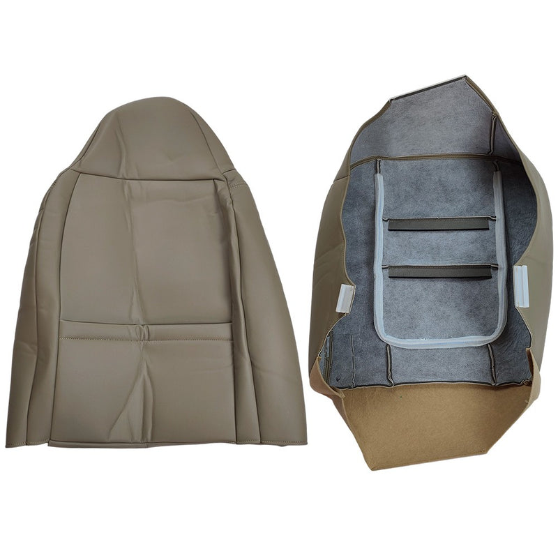 DURAFORCE For 2001 Ford F250 F350 F450 Lariat Driver Bottom & Top Leather Seat Covers TAN