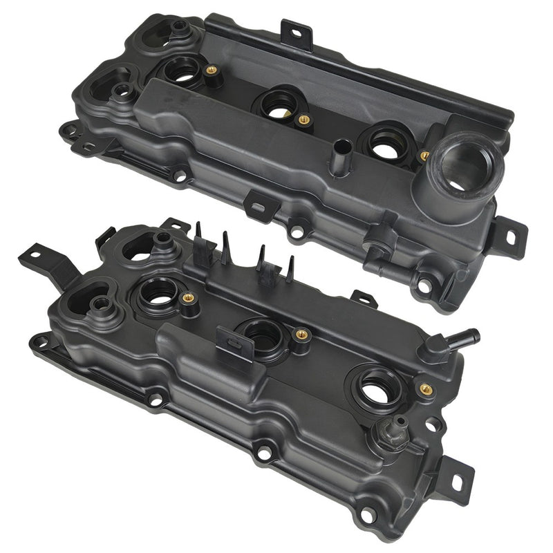 DURAFORCE 2PCS LH & RH Valve Cover Set w/ Gasket & Bolts & Cap For 2011-2012 Infiniti G25
