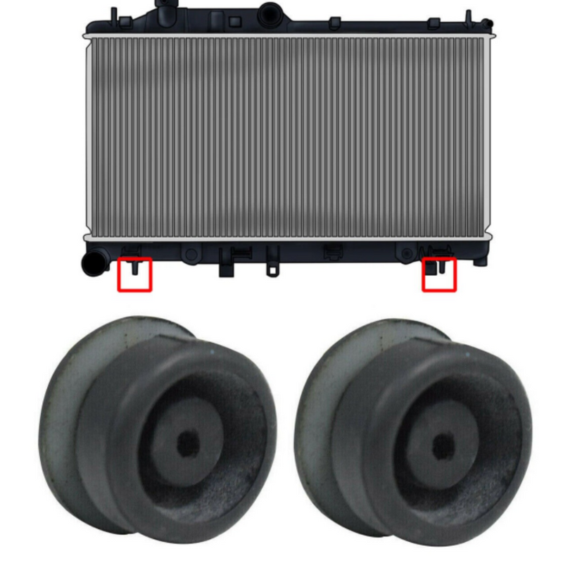 DURAFORCE NEW 2Pcs Bottom Radiator Lower Mount Rubber Cushion Bushing For CRV Civic Accord