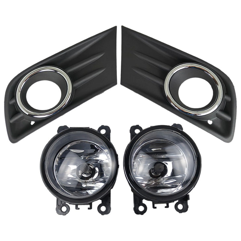 DURAFORCE New A Pair Fog Light W/Cover&Chrome Trim For Honda Pilot 2012-2013-2014-2015 US