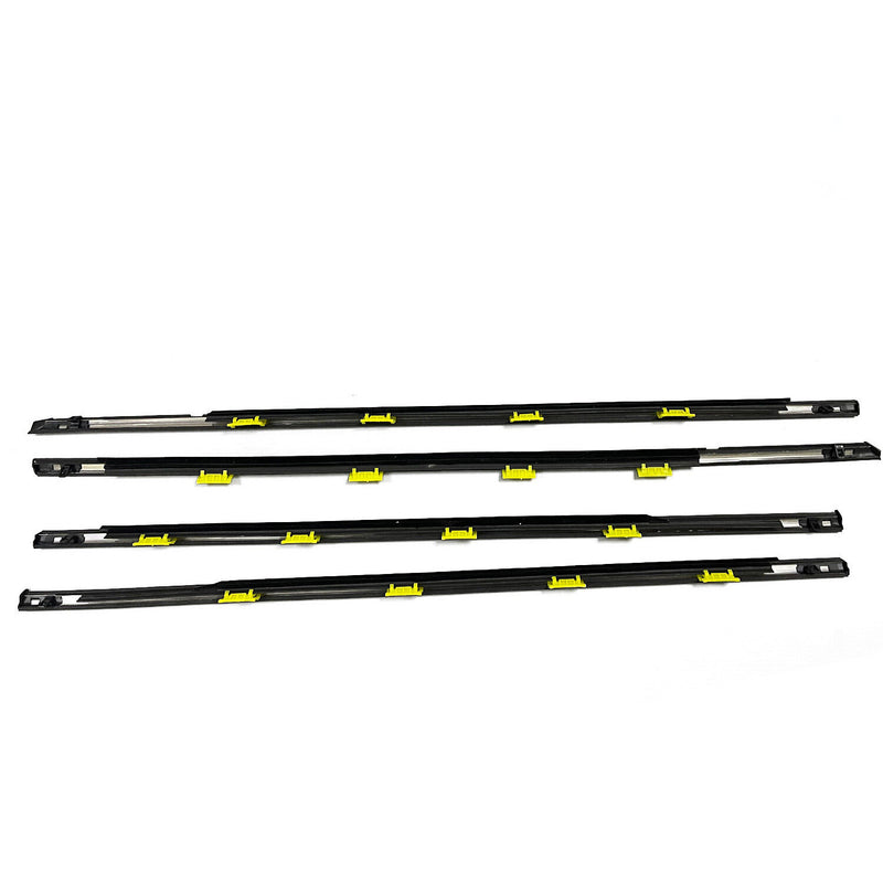 DURAFORCE New 4x Window Trim Glass Door Belt Rubber Black Fit For 96-00 Honda Civic DX 4D