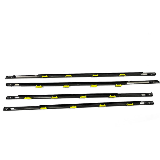 DURAFORCE New 4x Window Trim Glass Door Belt Rubber Black Fit For 96-00 Honda Civic DX 4D