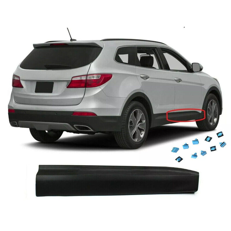 DURAFORCE NEW Front Door Black Cover Side Molding Right Passenger For 2013-2018 Santa Fe
