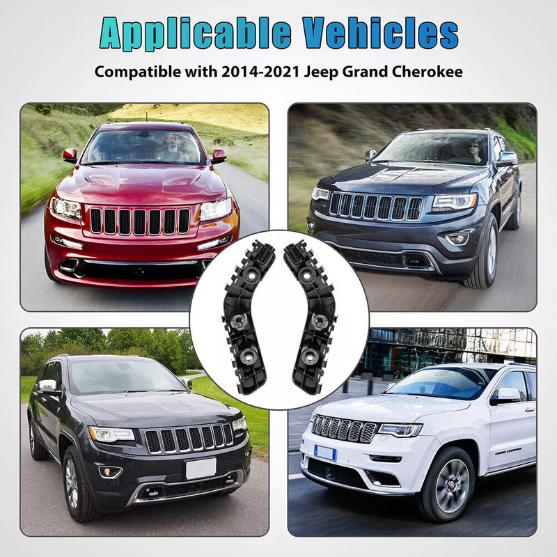 DURAFORCE Left & Right Front Bumper Brackets for 2015-2021 Jeep Grand Cherokee