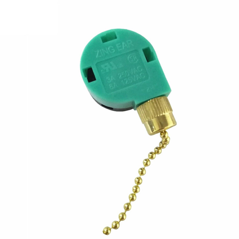 ZE 268S6 Pull Chain Fan Switch 4Wire 3 Speed 6A 125V for Zing Ear