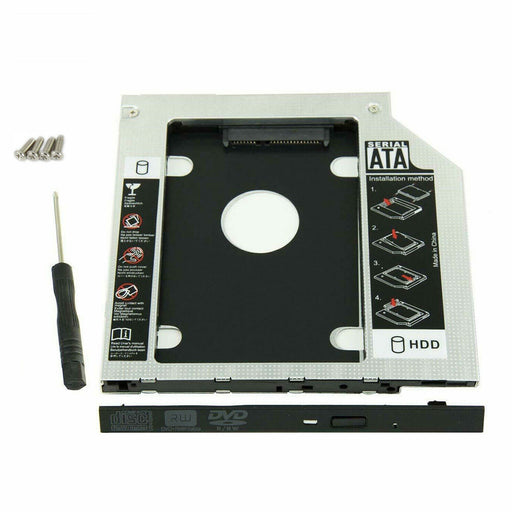 DURAFORCE 12.7mm Universal for SATA 2nd HDD SSD Hard Drive Caddy CD/DVD-ROM Optical Bay US