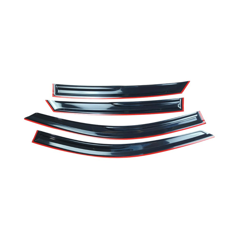 DURAFORCE FOR 2023-25 HONDA ACCORD 11TH GEN BLACK TRIM WINDOW VISOR RAIN GUARD WITH CLIPS