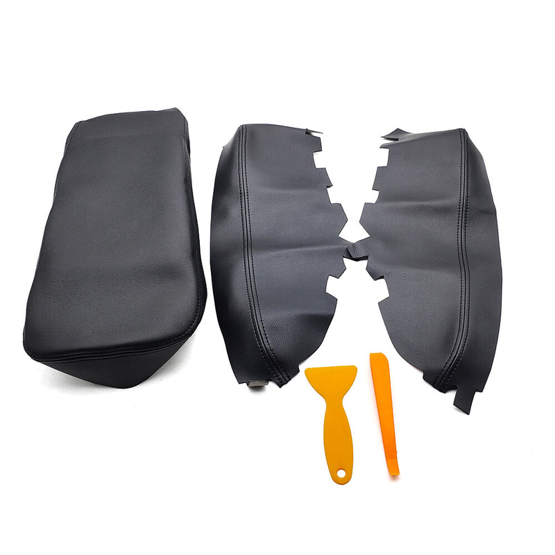 DURAFORCE For 2013-2018 Toyota Avalon Console Lid Armrest & Door Panel Cover Trim Black