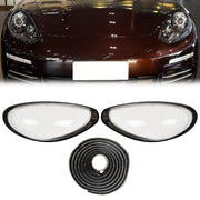 DURAFORCE Headlight Lens Shell+Sealant Glue For Porsche Panamera 970 2014-16