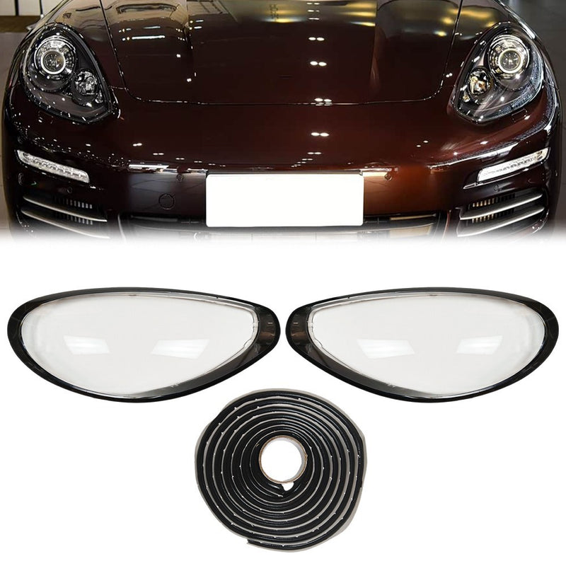 DURAFORCE Headlight Lens Shell+Sealant Glue For Porsche Panamera 970 2014-16