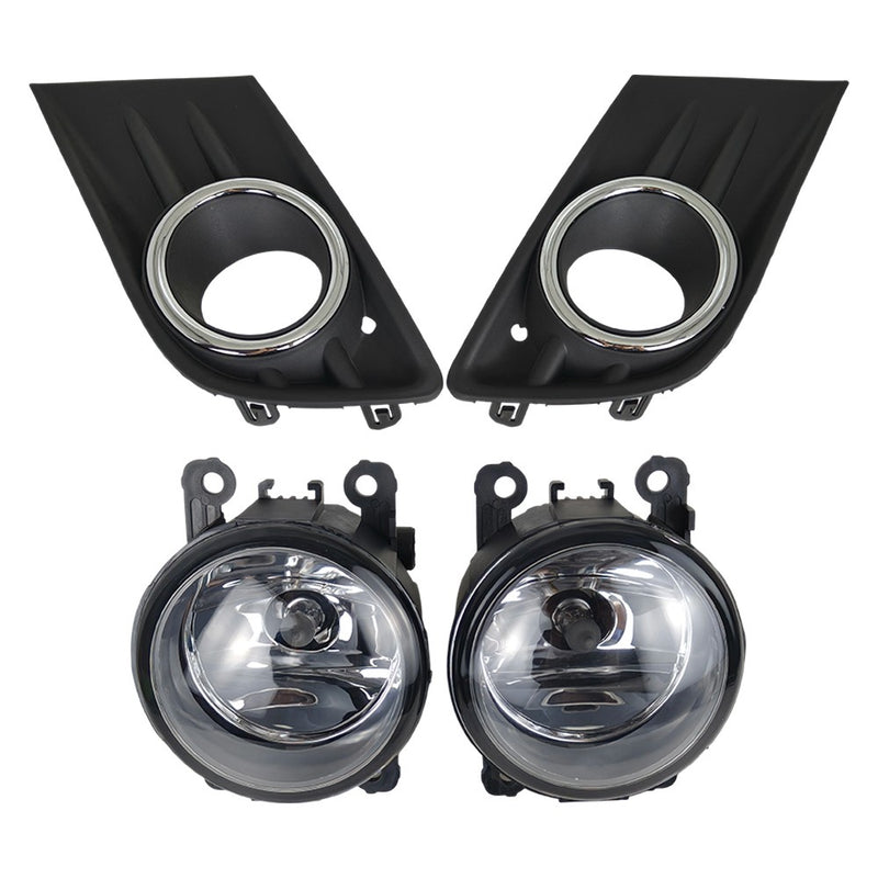DURAFORCE New A Pair Fog Light W/Cover&Chrome Trim For Honda Pilot 2012-2013-2014-2015 US