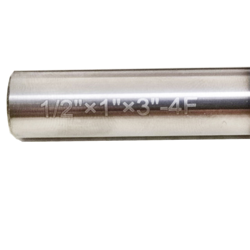 DURAFORCE 5 PCS 1/2 Inch 4 Flute Carbide End Mill Regular Length TiALN Coated
