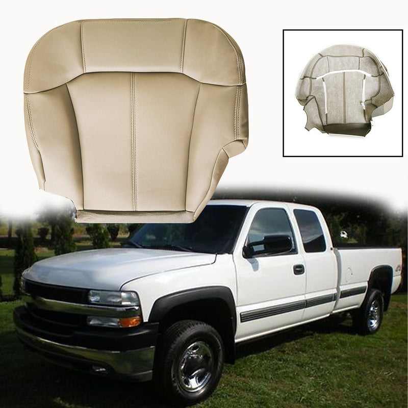 DURAFORCE For 1999-2002 Chevrolet Silverado 1500 Driver Side Bottom Leather Seat Cover TAN