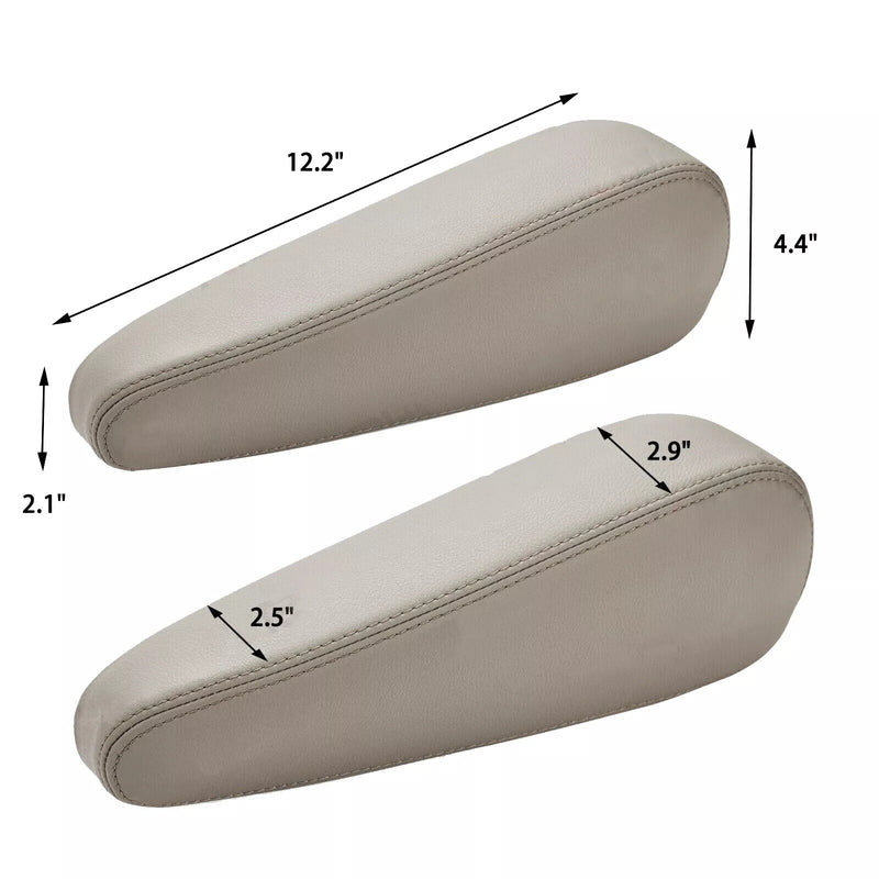 DURAFORCE 2pcs For 2003-2009 Lexus GX470 Beige Leather Seat Armrest Replacement Cover