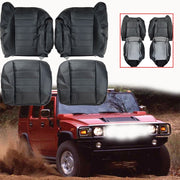 DURAFORCE Front Leather Seat Cover Black For 2003 2004 2005 2006 2007 Hummer H2 SUV SUT