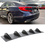 DURAFORCE For 2013-2017 Honda Accord 10 Fins Rear Bumper Diffuser Spoiler Lip Splitter