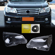 DURAFORCE For Lexus GX460 2010-2013 A Pair Left & Right Headlight Lens Cover+Sealant Glue