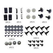 DURAFORCE 50Pcs Engine Splash Shield Fender Bumper Screw Clips Rivet Fastener For Toyota