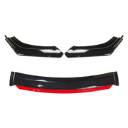 DURAFORCE For Nissan Sentra/ Front Bumper Lip Spoiler Body Kit+Side Skirt Glossy Black