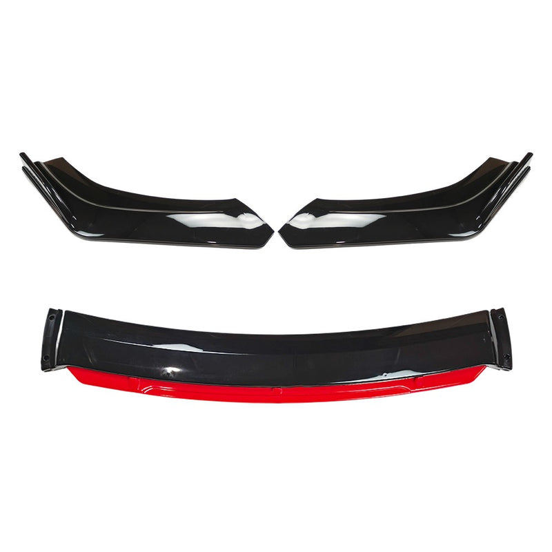 DURAFORCE For Nissan Sentra/ Front Bumper Lip Spoiler Body Kit+Side Skirt Glossy Black