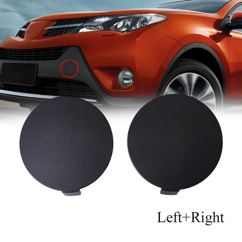 DURAFORCE Front Bumper Tow Hook Cover Caps For Toyota RAV4 2013 2014 2015 2PCS LH&RH