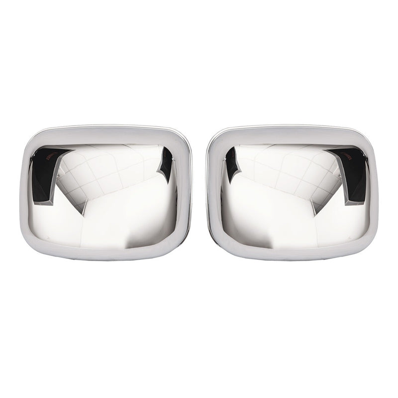 DURAFORCE Chrome Hood Mirrors Cover LH RH Pair for 2008-2017 for Freightliner Cascadia