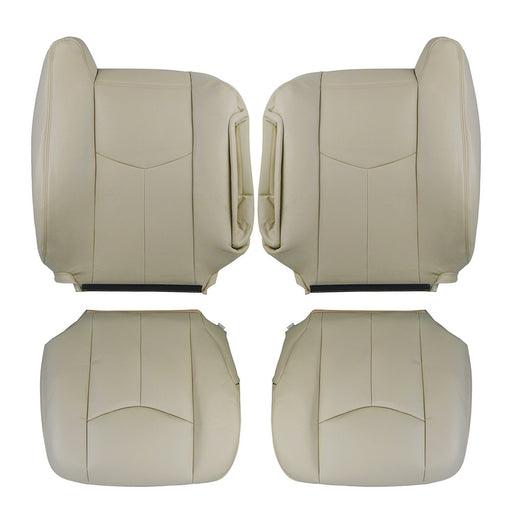 DURAFORCE Driver Passenger Bottom & Top Seat Cover For 2003 2004-2006 Chevy Tahoe Leather