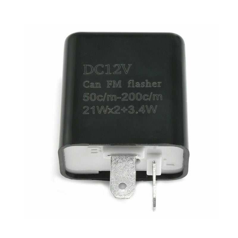 Adjustable LED Flasher Relay Turn Signal Blinker Light Motorcycle 12V 2 Pack