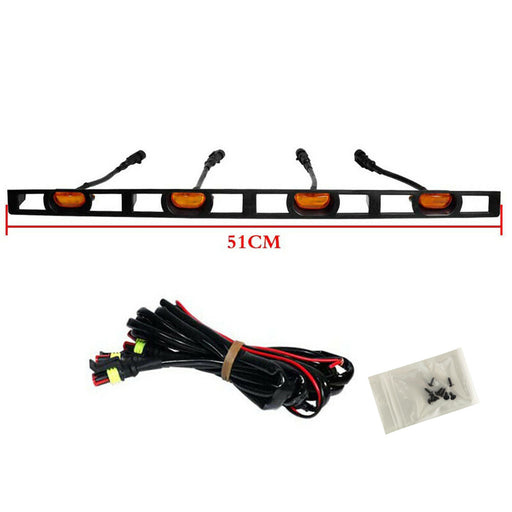 DURAFORCE Front Hood Grille Amber LED Lights Assy w/Wire Harness For 12-15 Toyota Tacoma