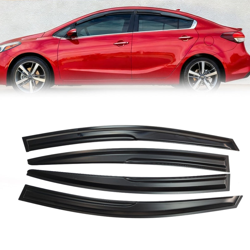 DURAFORCE 3D WAVY M STYLE WINDOW VISOR RAIN GUARD VENT FOR 2014-2018 KIA FORTE K3 SEDAN
