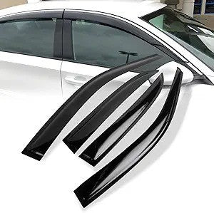 DURAFORCE Window Visor Sun Rain Deflector Guard For 2003-2007 Honda Accord 4-Door Sedan