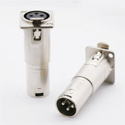 DURAFORCE 4x 3Pin XLR Female To Male Audio Pass Through Feed Panel Mount Connector Adapter