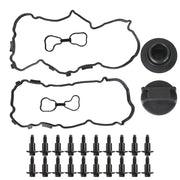 DURAFORCE 2PCS LH & RH Valve Cover Set w/ Gasket & Bolts & Cap For 2011-2012 Infiniti G25