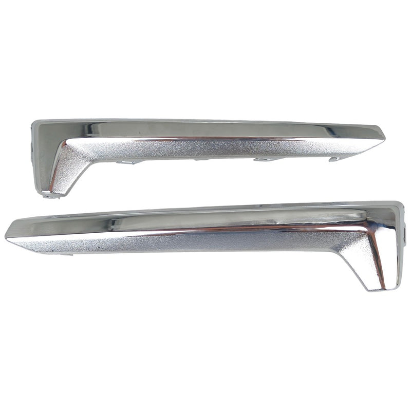 DURAFORCE Left&Right Front Fog Light Cover Trim Chrome For 2017 2018 Subaru Forester