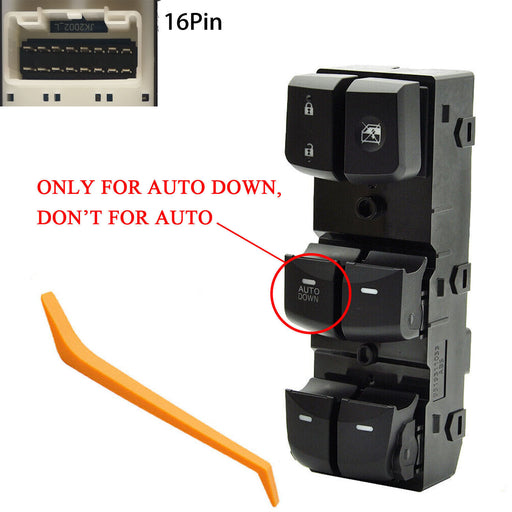 DURAFORCE Left Driver Master Door Window Switch 93570-3x000 For Hyundai Elantra 2011-2015