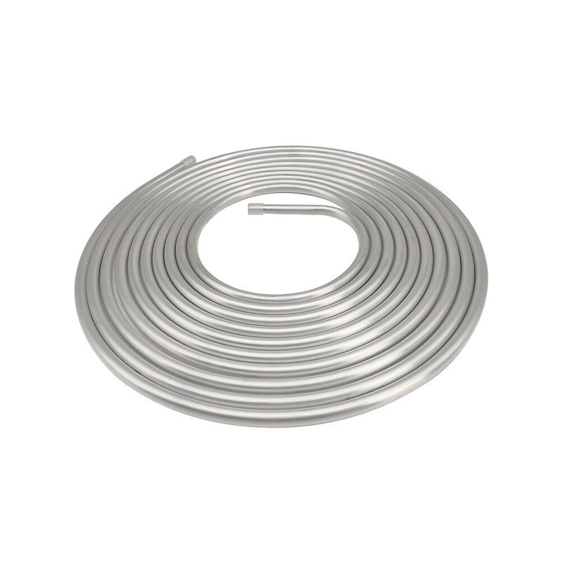 DURAFORCE Performance 3/8" Diameter 25' Coiled Tubing Fuel Line Aluminum Silver New