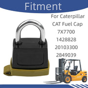 DURAFORCE 246-2641 3 set Padlock with Key For Caterpillar CAT Fuel Cap 7X7700 1428828